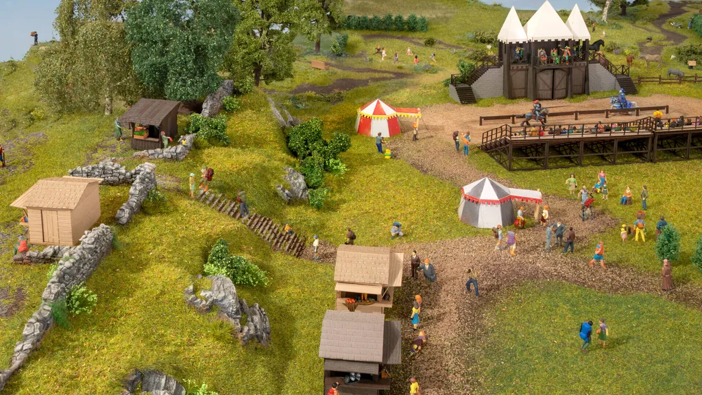 Animation de Joute Médiévale H0 NOCH 66828 pour Maquette Ferroviaire