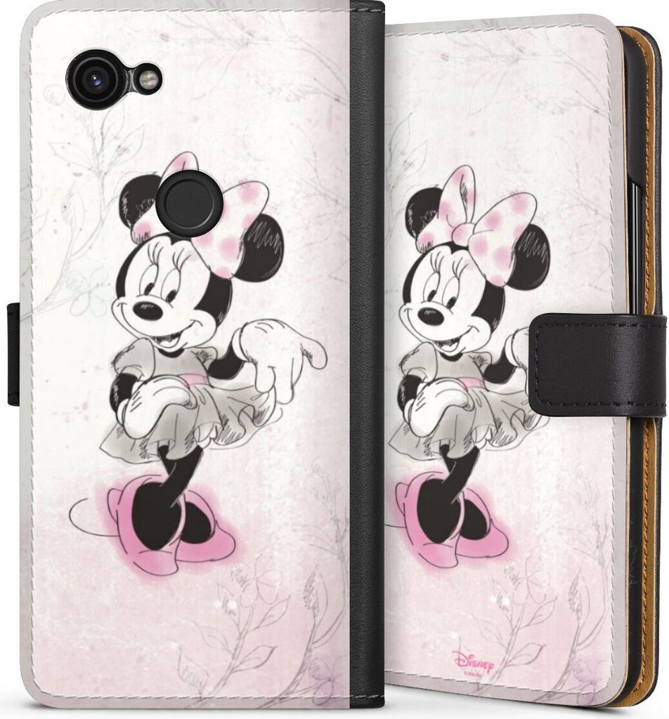 DeinDesign Klapphülle für Google Pixel 3a Handytasche Lederhülle Tasche Disney Minnie Mouse Vintage