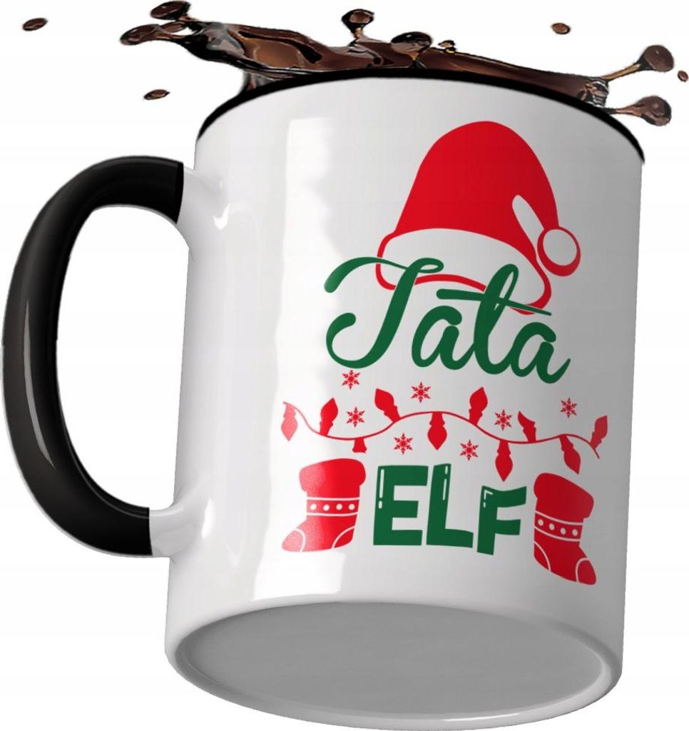 Weihnachtstasse als Geschenk für Papa, Papa-Elfe, Weihnachtsmann, Weihnachtsmann unter dem Weihnachtsbaum