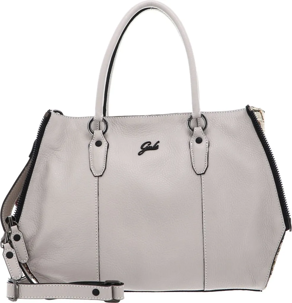 Gabs Ivette TG Sac à Épaule en Cuir Bull et Persiano Noir et Écru