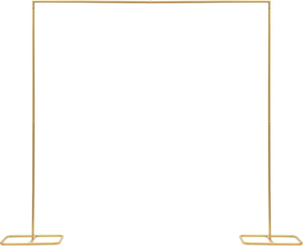 Arche de mariage dorée en métal - Fond de fleurs 200x210 cm modèle XL