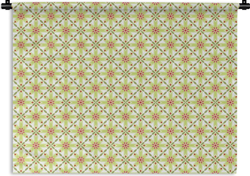 MuchoWow Wandteppich Wandbehang Bohème - Muster - Blumen 150x112.50 cm Tapisserie Dekoration Wandtuch - Wanddecke - Wandteppiche