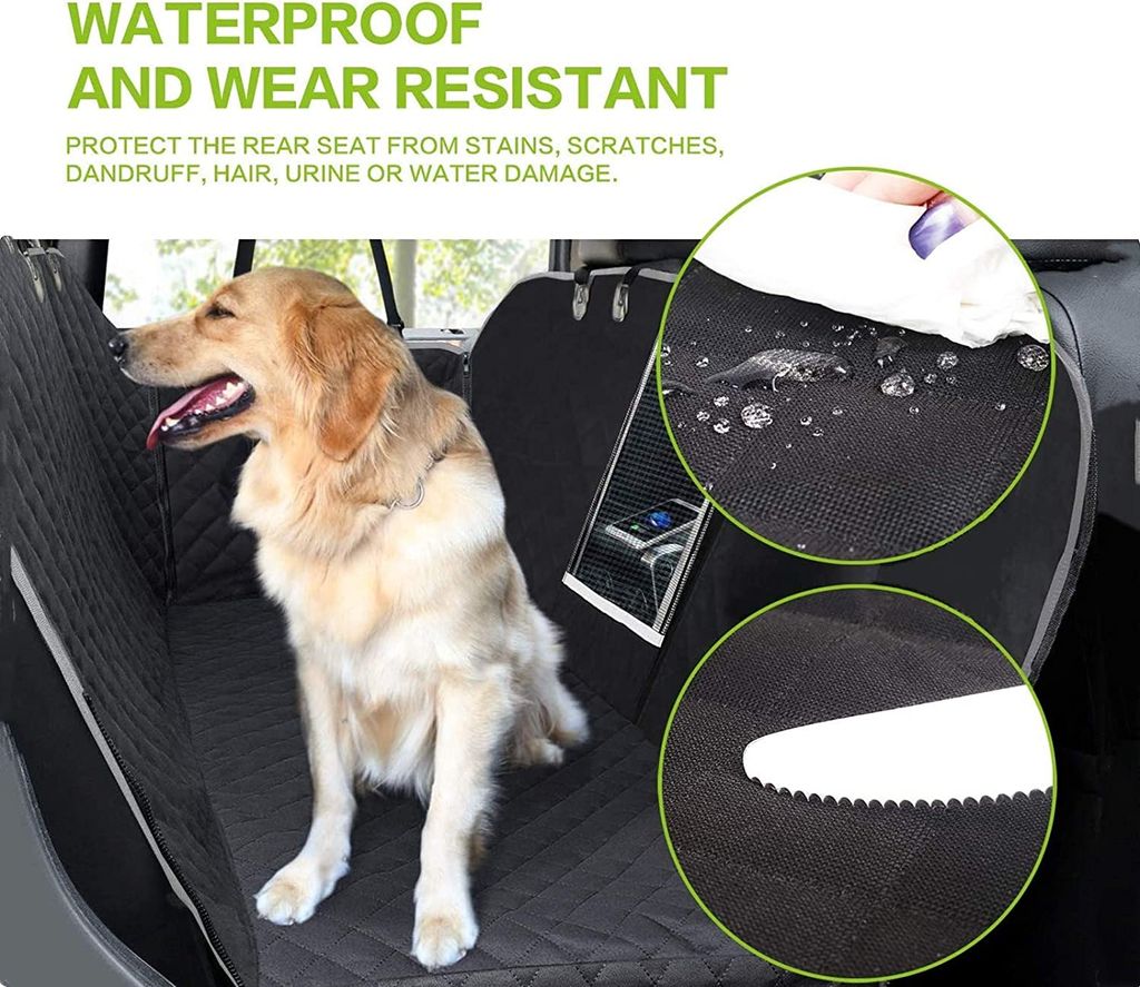 LOVPET® Kofferraumschutz Hund gesteppt mit Seiten- und Ladekantenschutz, Universale Kofferraum-Schutzmatte für Hunde, Hundedecke Wasserabweisend &  Kratzfest mit Sicherheitsgurt und Zubehör