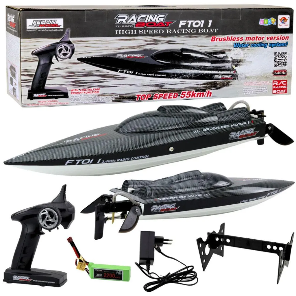 Bateau RC Insubmersible FT011 Vitesse 55km/h avec Retournement Automatique