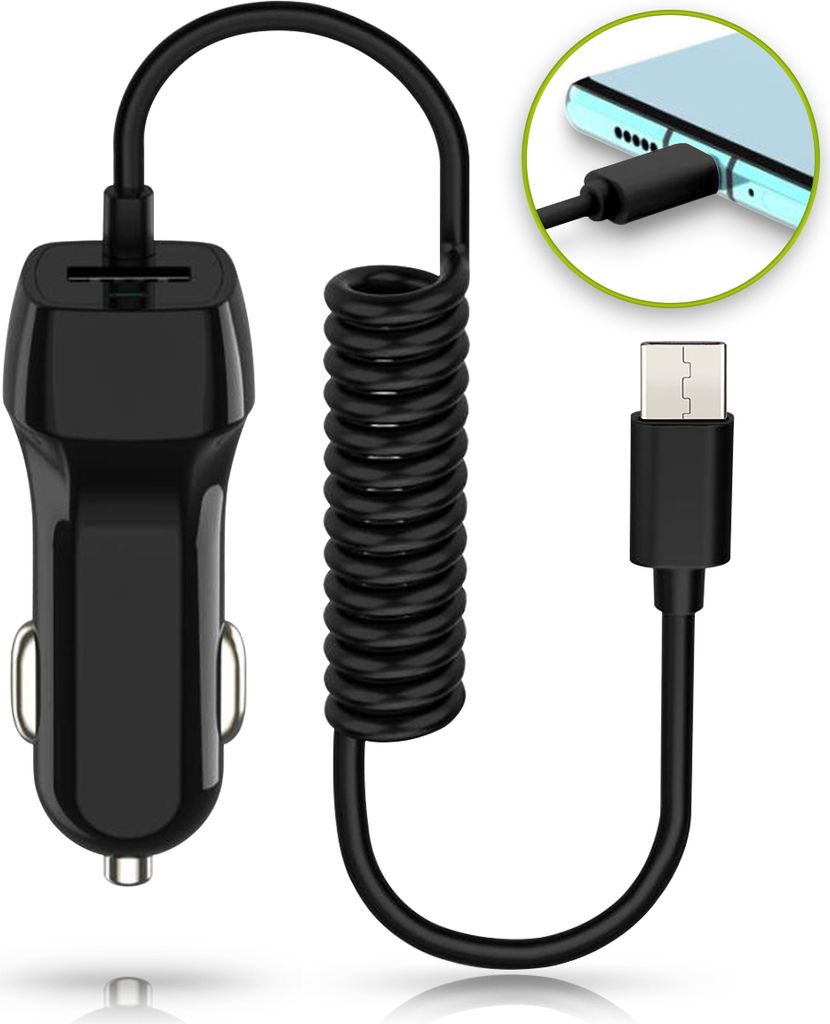 Auto Ladekabel für Samsung Galaxy Serie Schnell Ladegerät USB-C Dual Ladeadapter, Smartphone:Samsung Galaxy Note 10 Lite