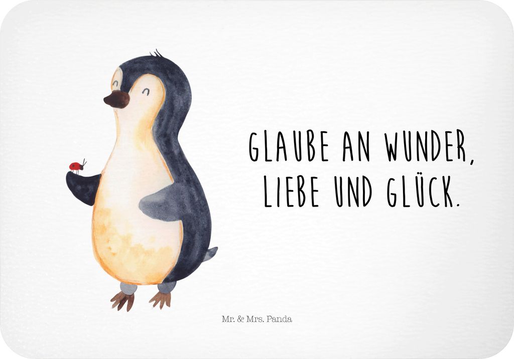 Mr. & Mrs. Panda magnet Pinguin Marienkäfer - Weiß - Geschenk, whiteboardmagnet, Kleine Wunder, Lebensfreude, zettelhalter, Aufmerksam, tafelmagn...