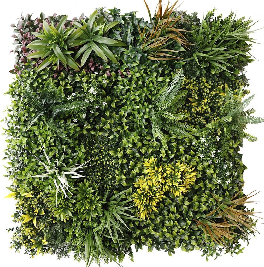 Primaflor Kunstpflanzen Wand SPRING 100x100cm Blumenwand Wanddekoration Pflanzenwand Kunstblumen Paneele - Künstliche Pflanzen Wand - Erweiterbar