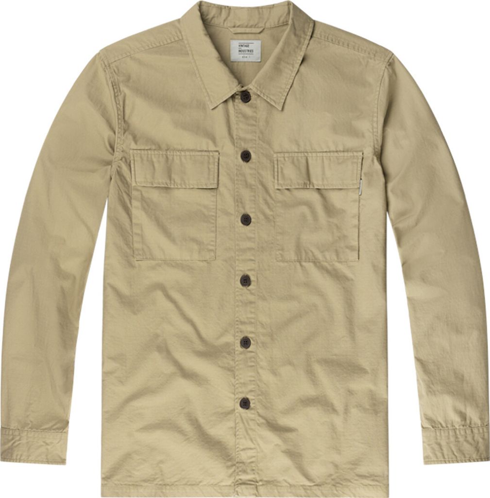 Vintage Industries Langarmhemd Herren Emerald khaki Basics Produktbild 