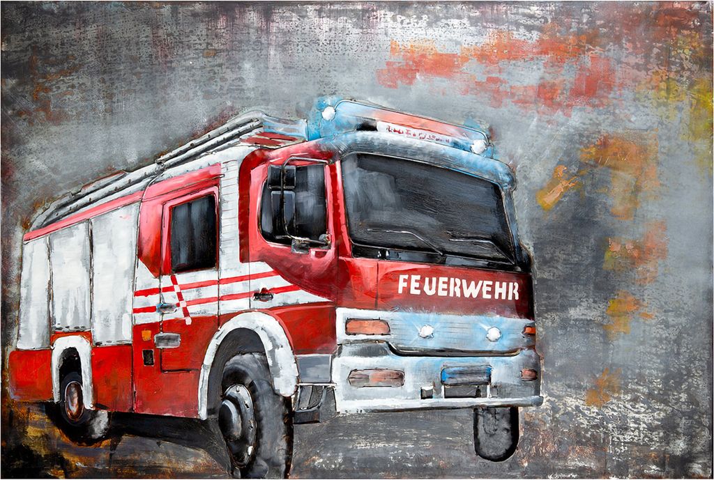 Gilde GILDE Gallery, Bild, rechteckig, "Feuerwehr", Metall, Produktbild 