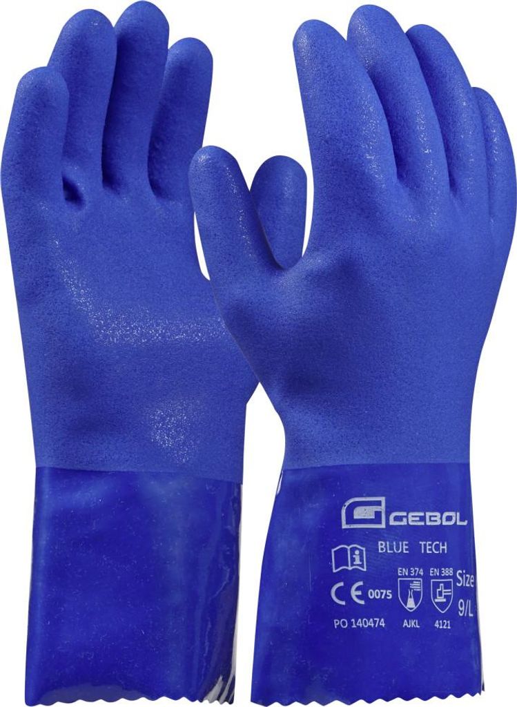 Gebol Blue Tech, Lange PVC-Gummihandschuhe, Produktbild 