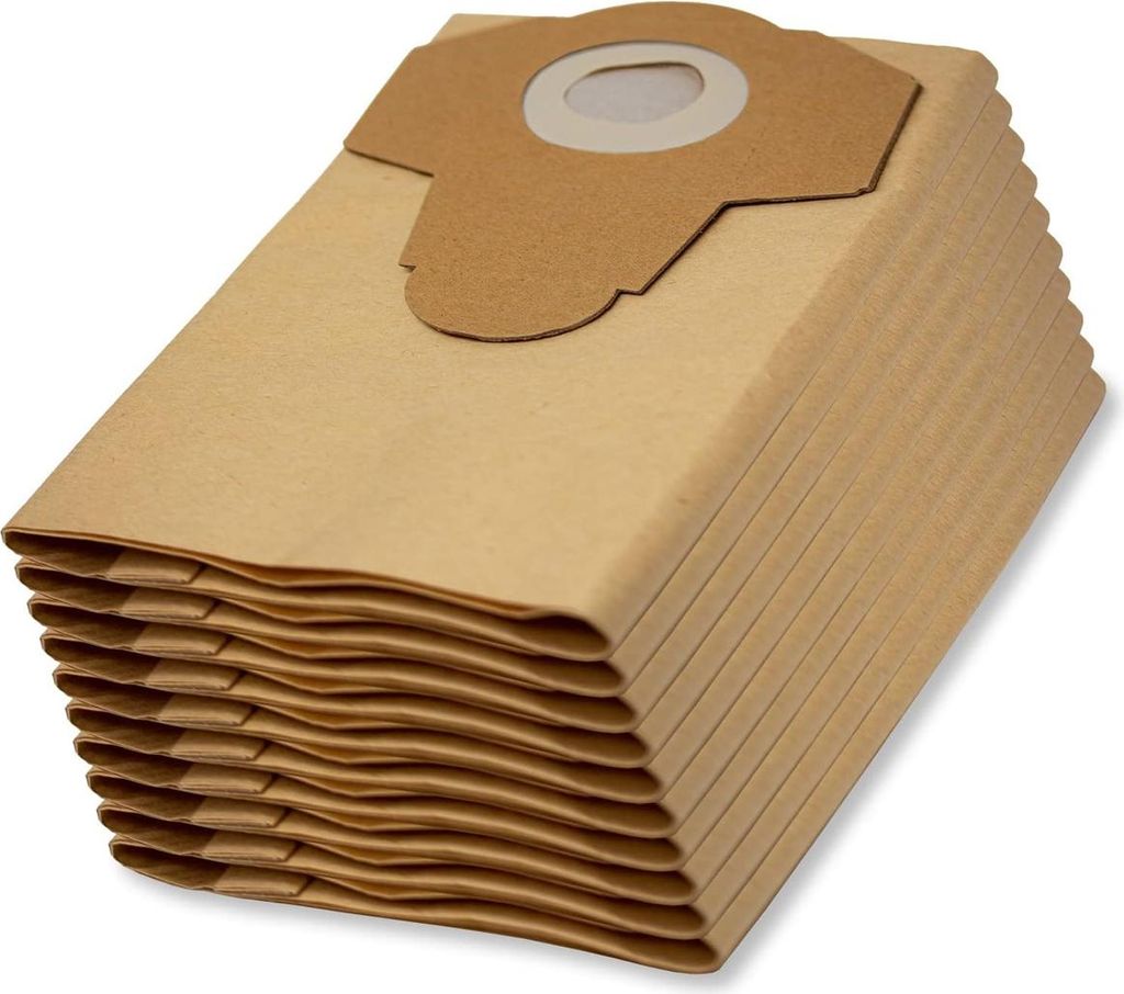 10 Staubsaugerbeutel - 20 L PNTS 1300 - Braun 906-05 - Für Nass-/Trockensauger