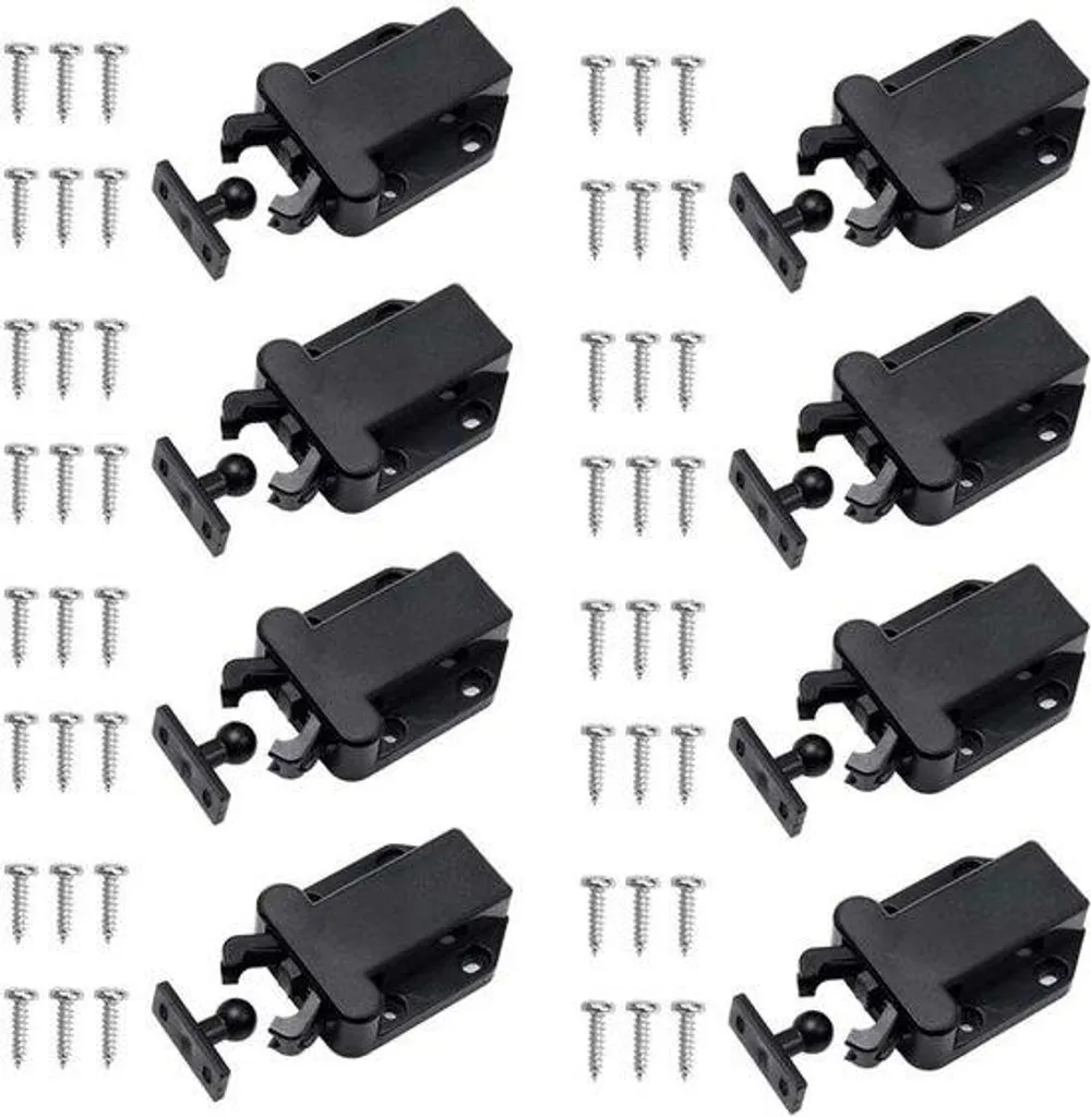Fermeture push-pull automatique noire pour couvercle coulissant - Lot 8
