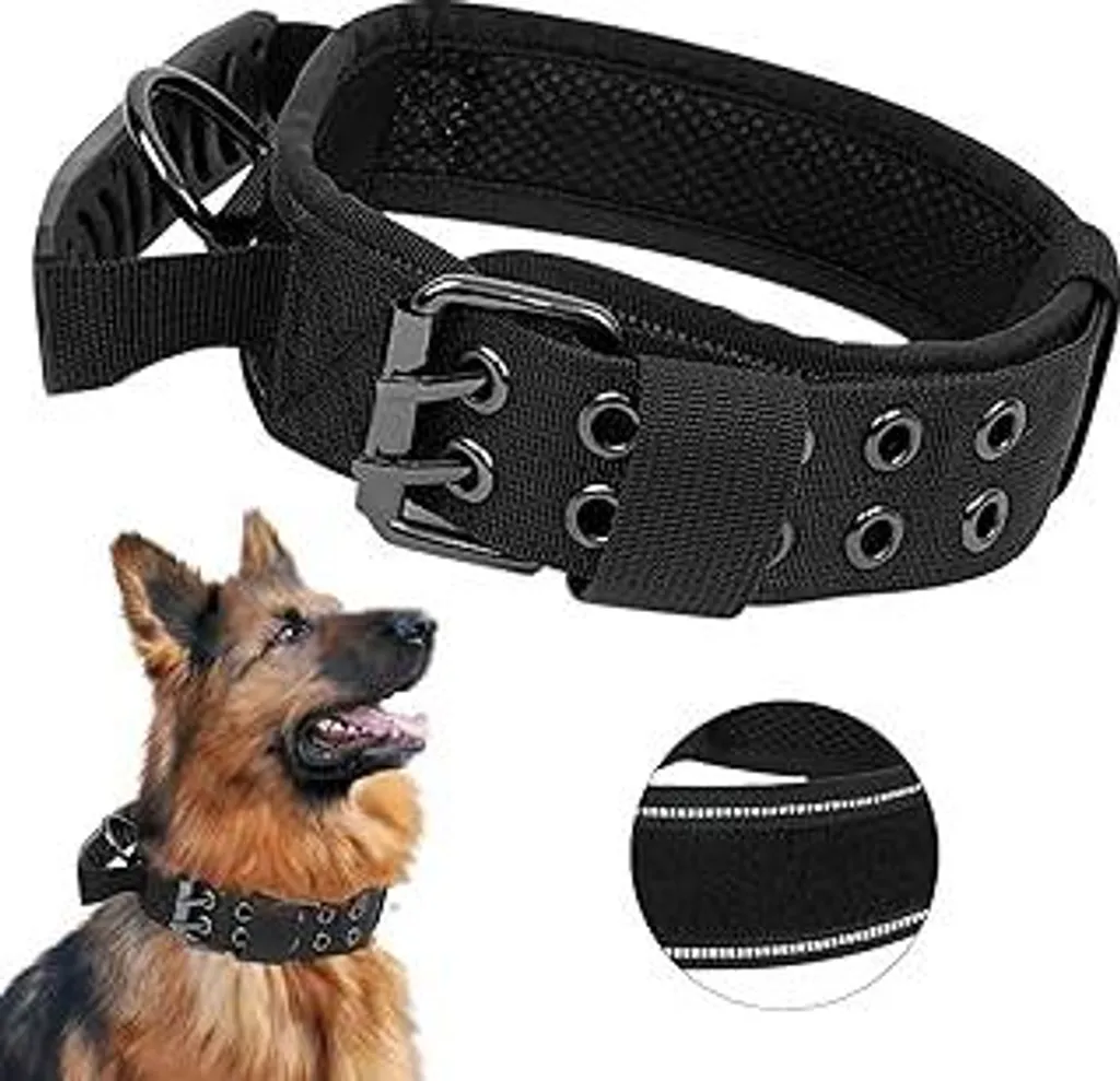 Collare Regolabile Riflettente per Cani con Maniglia Anti-Shock