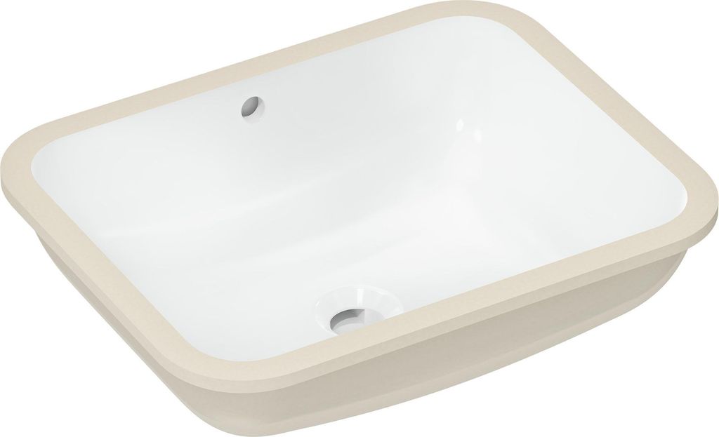 hansgrohe Xuniva Q Unterbauwaschtisch, mit Überlauf, ohne Hahnloch, 500x400mm, weiß, 60154450