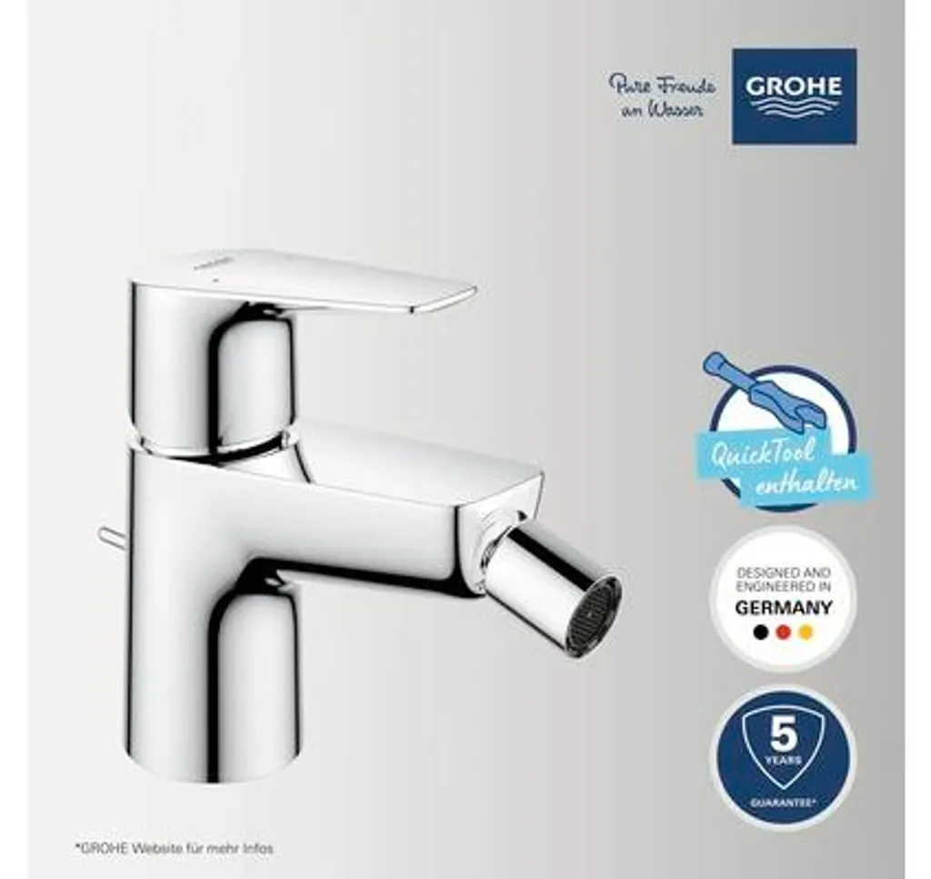Robinet Mitigeur de Lavabo Grohe Start Edge en Chrome Brillant Taille S