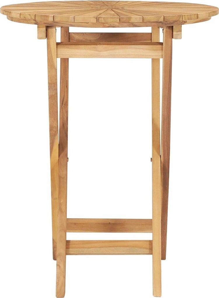 vidaXL Tavolo da giardino pieghevole Ø 60 cm in legno Immagine del prodotto 