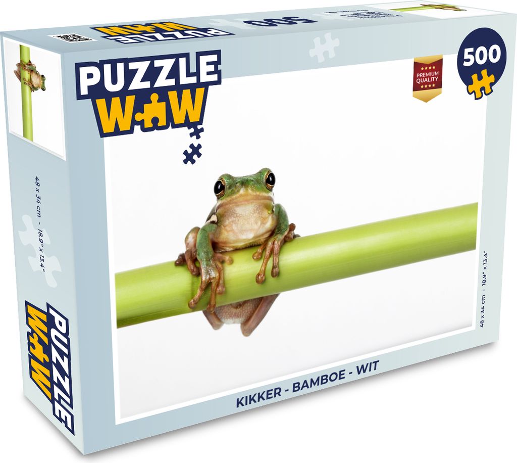 MuchoWow Puzzle 500 Teile Frosch - Bambus - Weiß - 500 Teile - Kinder - Selberbauen - Puzzlespiele