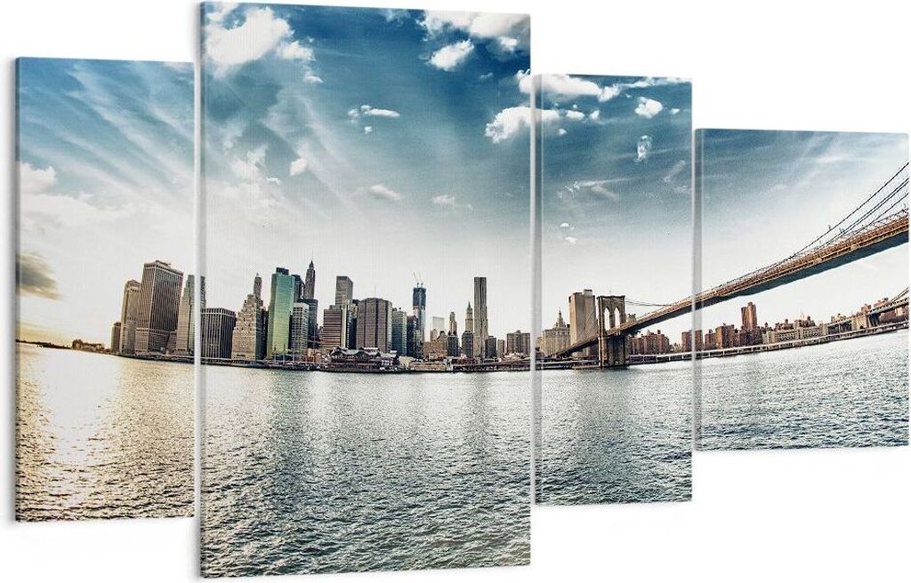 Bild auf Leinwand - Leinwandbild - Amerika wohnung architektur gebäude - 120x70cm - Wand Bild - Wanddeko - Leinwanddruck - Bilder - Kunstdruck - L...