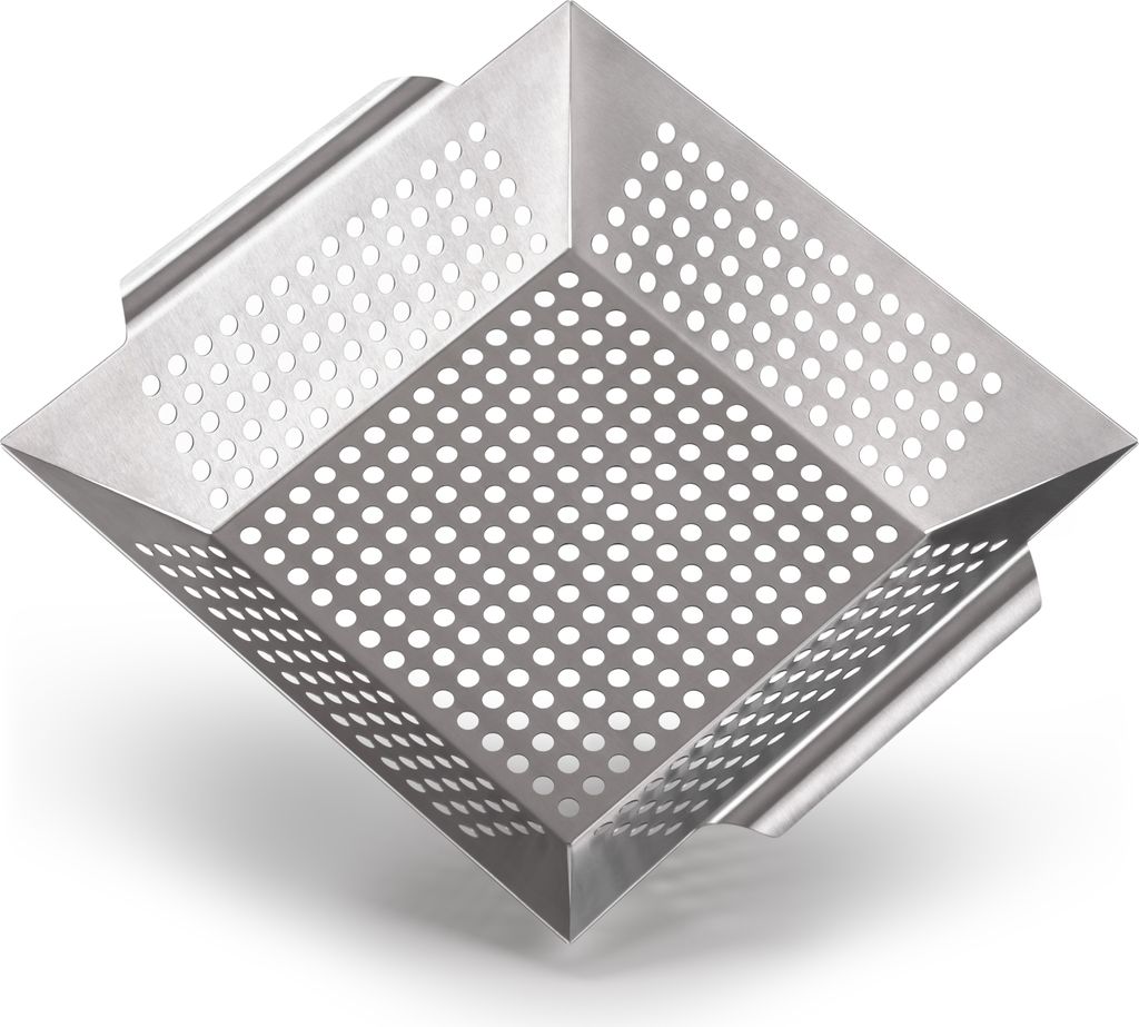 Blumtal Grillschale aus 100% Edelstahl - perfekt für Grillgemüse, Grillkorb geeignet für alle Grillarten, Grillzubehör, Spülmaschinengeeignet