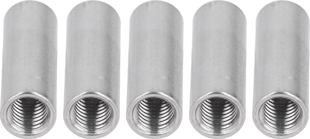 5PCS M12 Zylindrische Kupplungsmuttern 304 Edelstahl Innengewinde Runde Anschlussmutter
