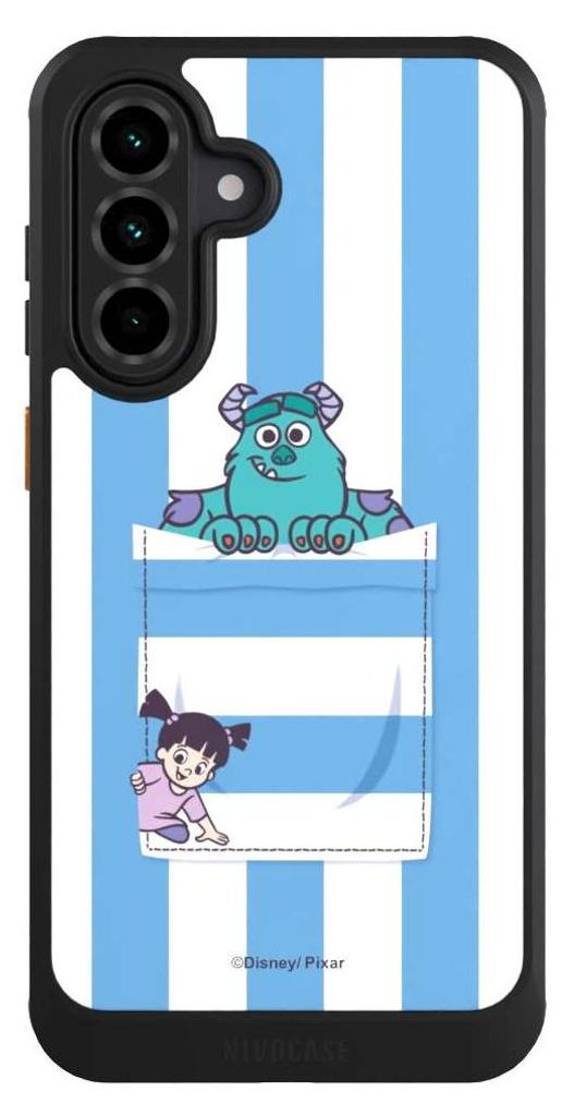 NIVOCASE Hülle für Samsung Galaxy A36 5G Handyhülle NIVOcore Case Schwarz Disney Pixar Fanartikel Die Monster AG