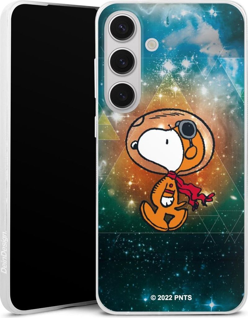 DeinDesign Slim Hülle für Samsung Galaxy S25+ Silikon Case Ultra Dünn Handyhülle Astronaut Offizielles Lizenzprodukt Snoopy