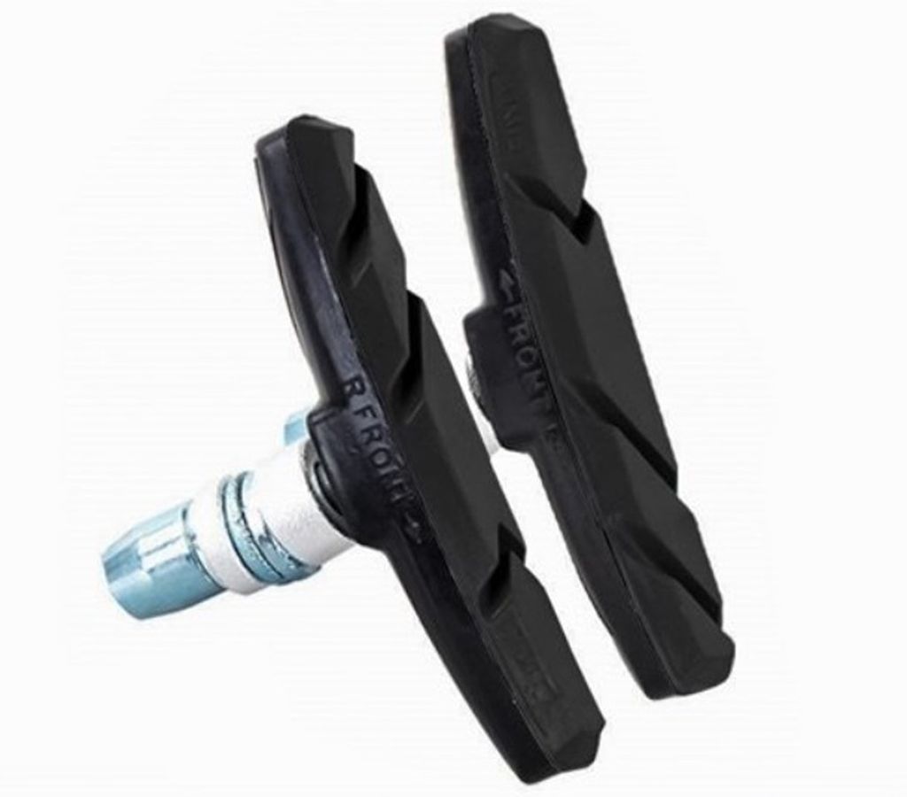 2 Stück Fahrrad Bremsen Set für Shimano | 1 Paar Bremsschuhe schwarz für das Fahrrad | V-Bremse 70mm V-Brake symmetrisch | Bremsbeläge | Bremsg...