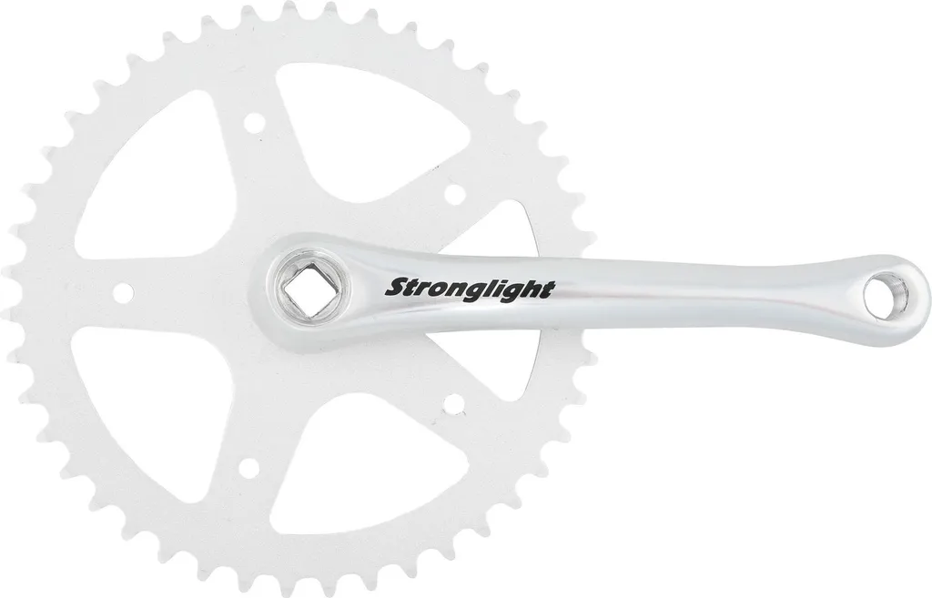 Pédalier Stronglight KRG 1-F Argent 44 Dents 170mm pour Vélo de Ville