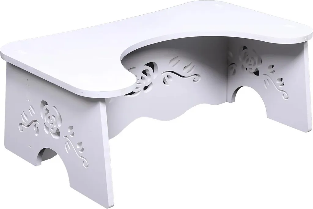 Tabouret de WC contre la Constipation - Position Naturelle MDF Blanc - 10