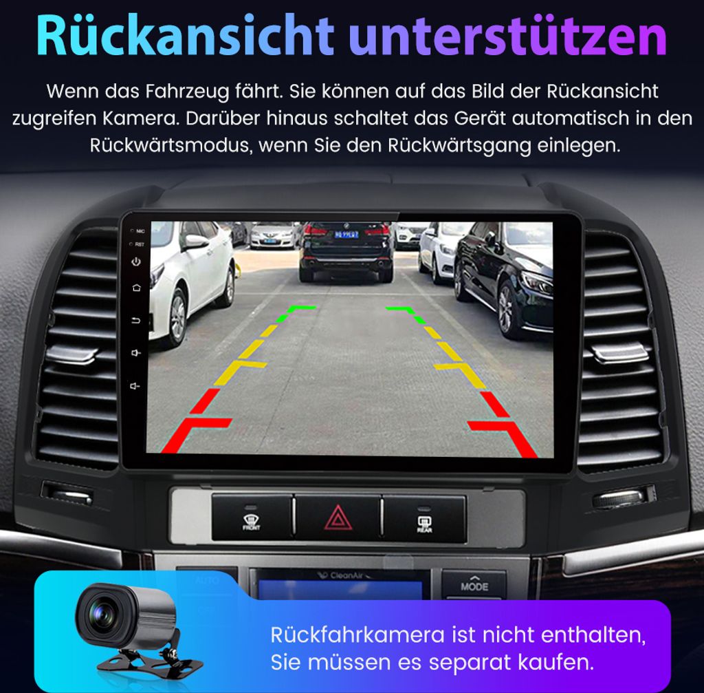 9'' DAB Carplay Navi WIFI 6+128G Pre Hyundai Santa Fe 2 Obrázok produktu 12