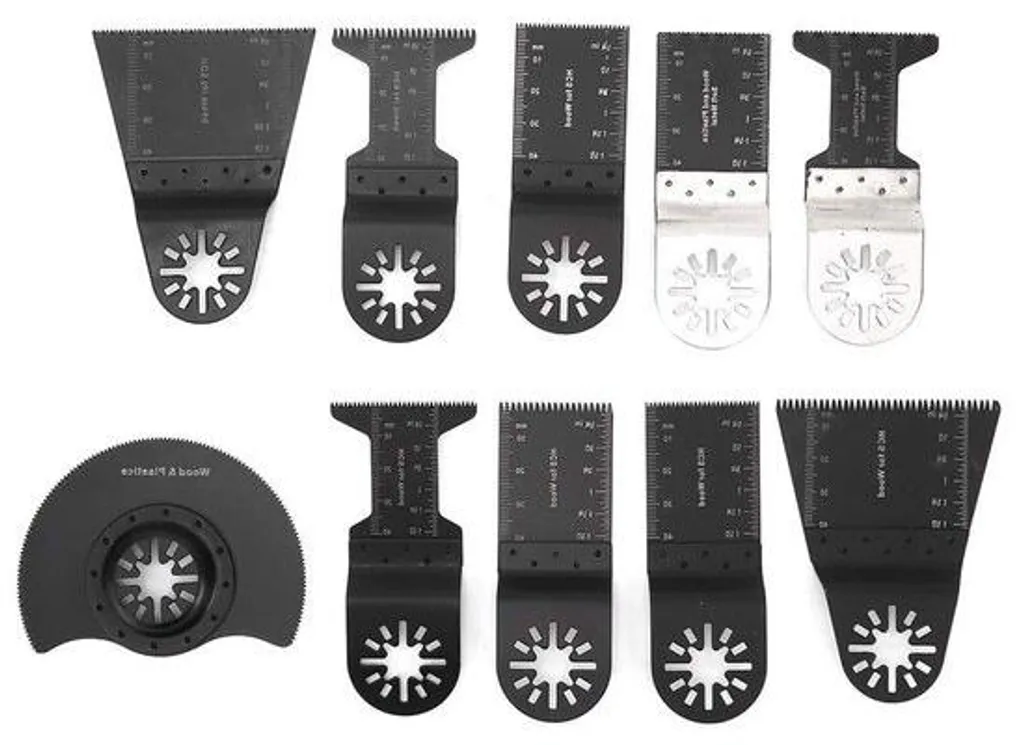 Lot de 10 lames multi-outils oscillantes pour bois, métal et plastique