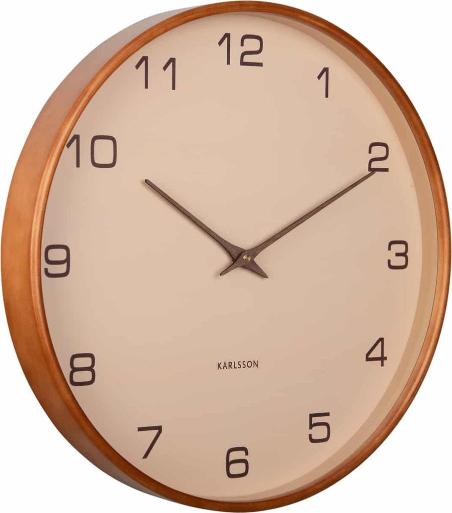 Karlsson - Wanduhr Acento - Braun - Ø40cm Produktbild 
