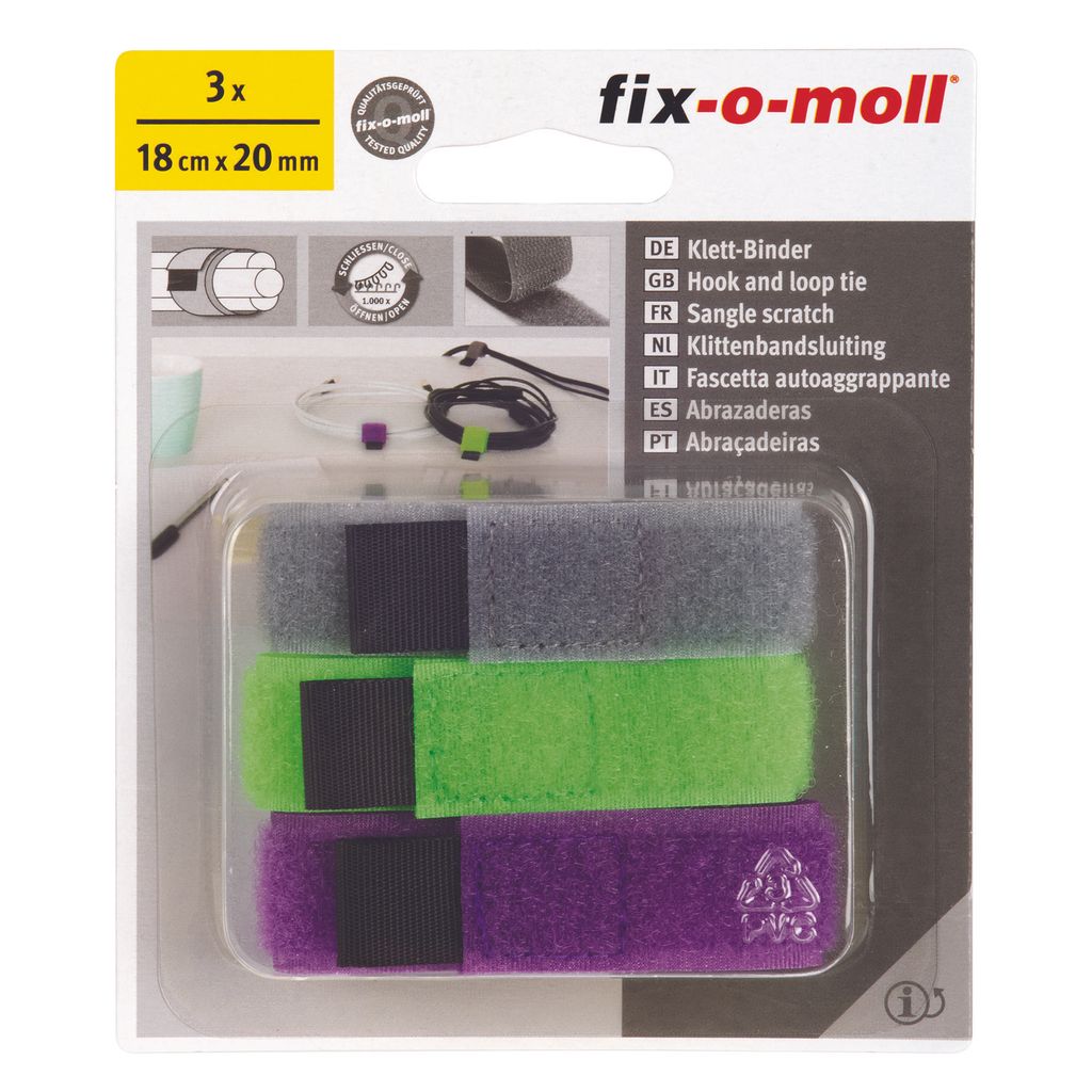 Klettbinder Set fix-o-moll dreifarbig