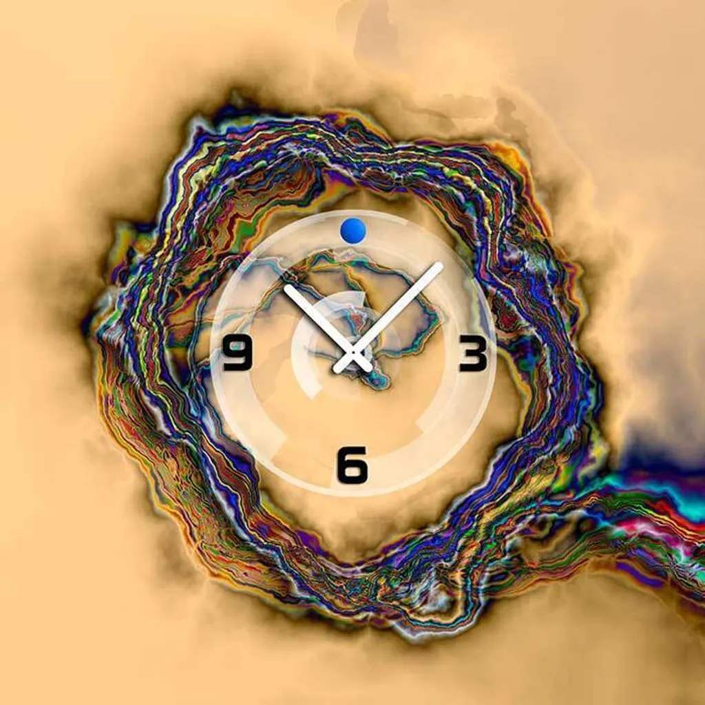 Dixtime 6010 Orologio di Design 30x30 - Alluminio Dibond Silenzioso