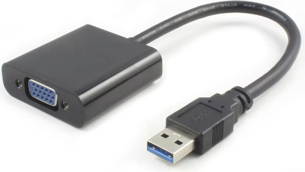 Convertisseur Vidéo USB 3.0 vers VGA Femelle Noir pour PC et Portable