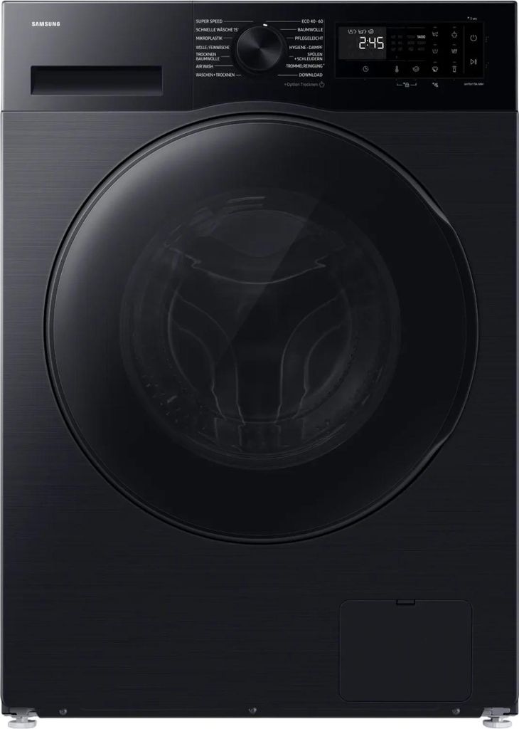 Samsung WD9EHG5U34BBEG, Frontlader, Freistehend, Schwarz, Produktbild 