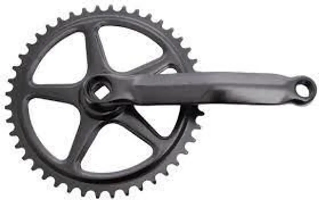 Pédalier mono-plateau 42 dents avec manivelles 170 mm coloris noir mat