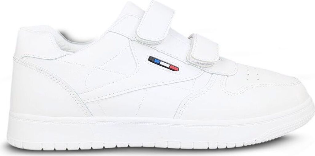 Herren Sneaker Klettverschluss Sportschuhe Kunstleder Turnschuhe Menos Weiß Gr.47