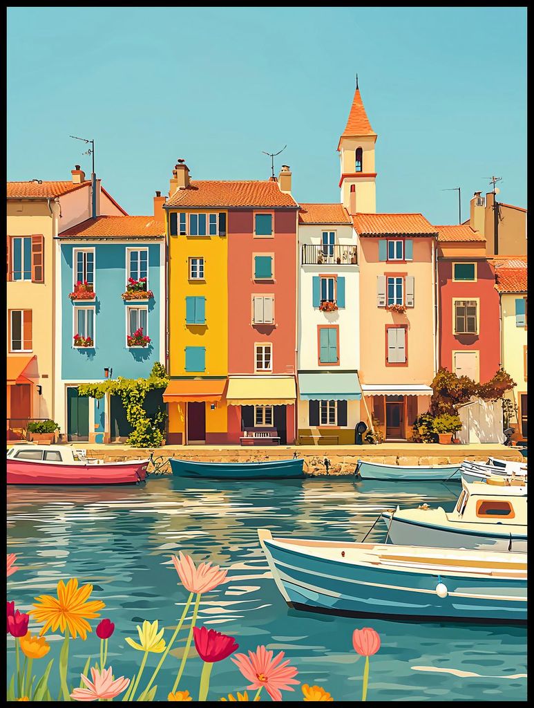 Plakat 75x100cm Mehrfarbige Küste