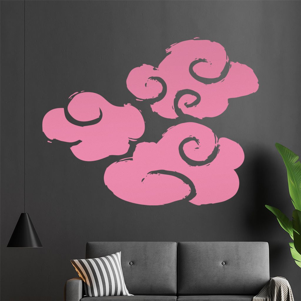 KIWISTAR Wolke 3er Set frei plazierbar Wandtattoo in 6 Größen - Wandaufkleber Wall Sticker - Dekoration, Küche, Wohnzimmer, Schlafzimmer, Badezi...