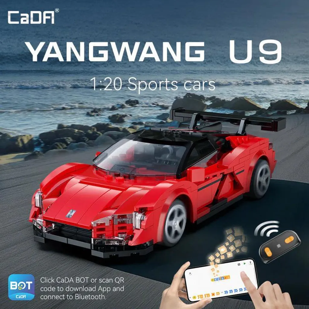 Voiture de Course YangWang U9 en Briques CaDA - Jeu de Construction - 8