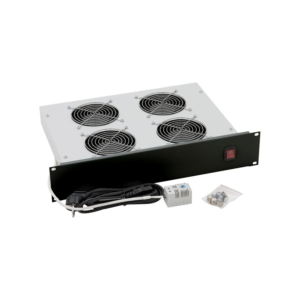 Triton 19" Horizontal fan unit - 4 fans, Schwarz