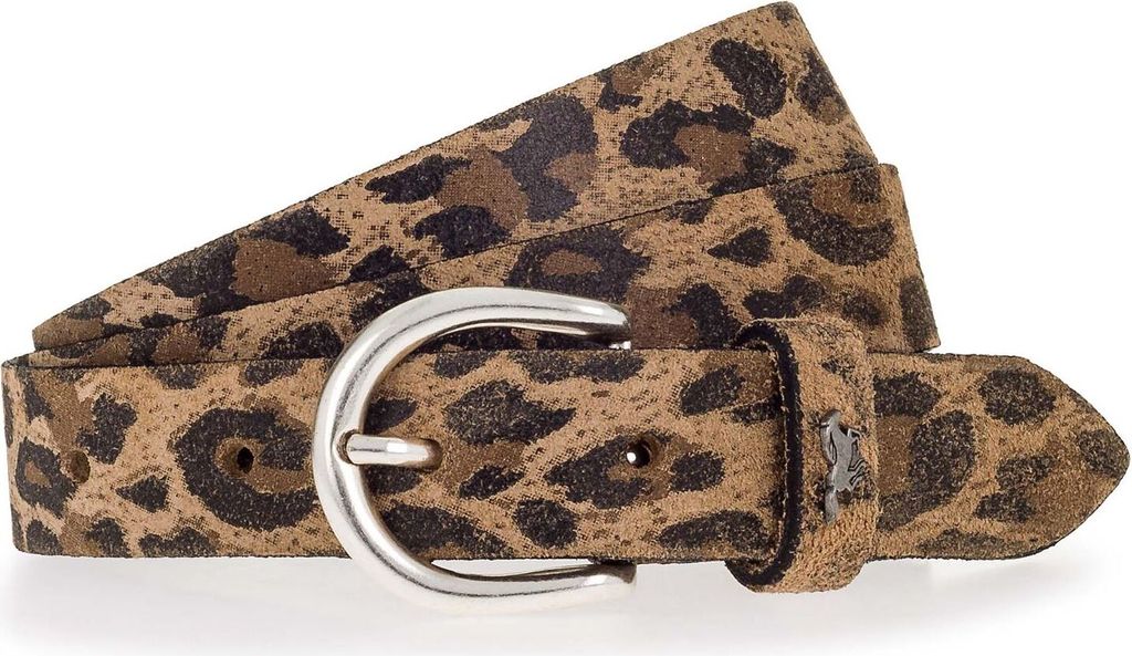 MUSTANG Leder Gürtel Leather Belt W105 Taupe - Dark Brown beige