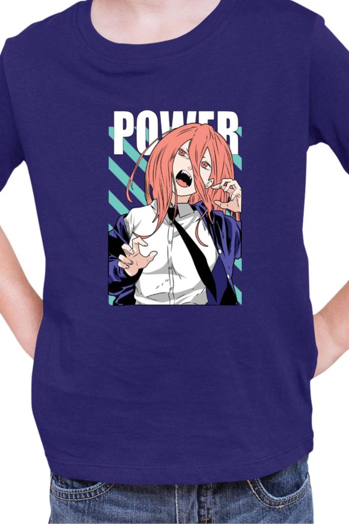 Kinder T-Shirt Manga Japan Anime Comics Animation Chainsaw Anime manga Man 14, 3-4 Jahr - 104 / Dunkelblau