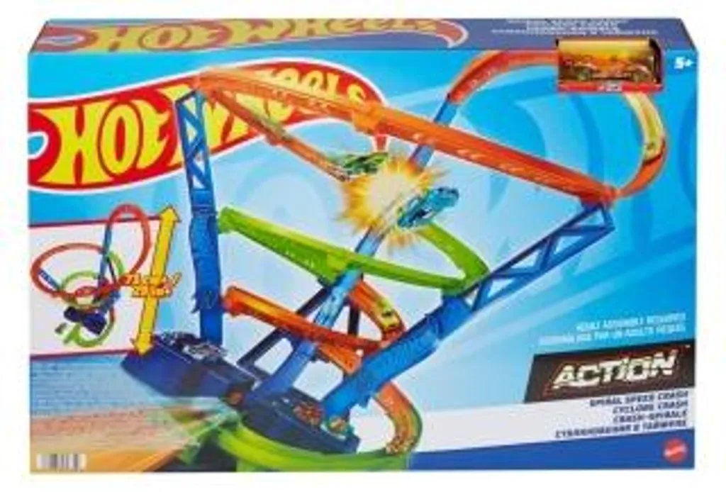 Hot Wheels Crash Spirale : Circuit avec Zone de Collision et Boost - 19