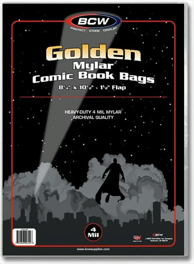 Évitez le Jaunissement des Comics : Pochettes Mylar 4-Mil BCW Golden x25