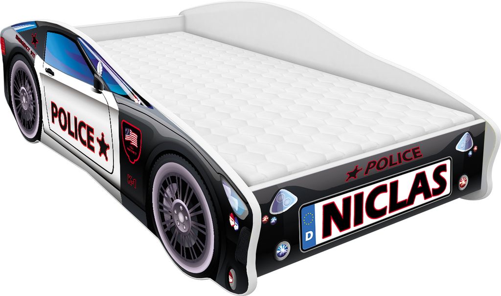 ACMA Jugendbett Kinderbett Auto-Bett Junior Cars Bett Produktbild 2