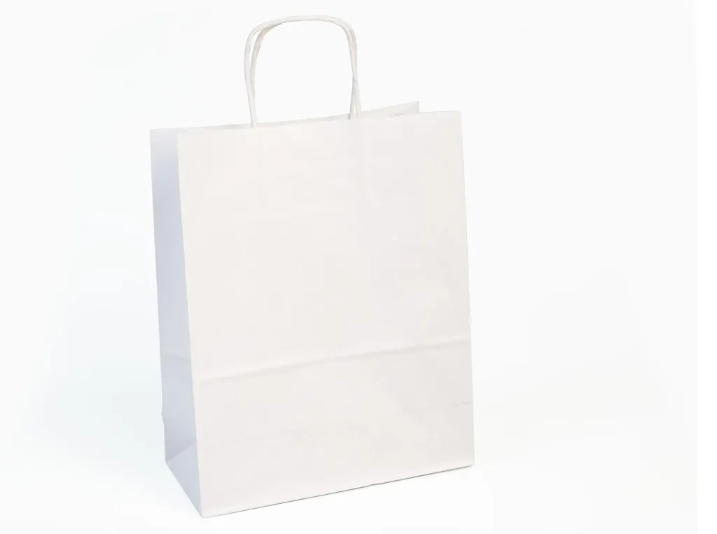 Sac Papier Blanc Clairefontaine pour Cadeaux et Boutiques - 25 pcs