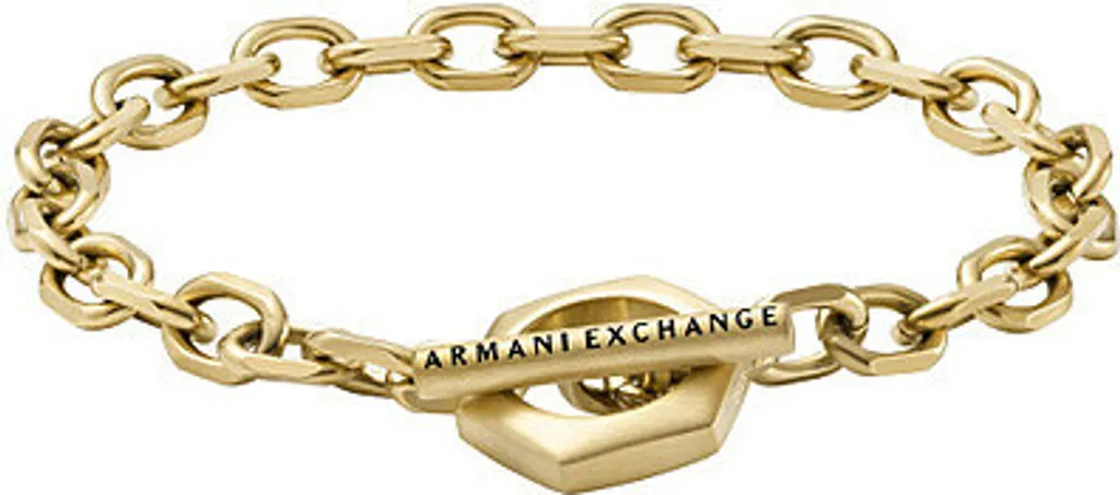 Gourmette maille dorée Armani Exchange pour enfant branché