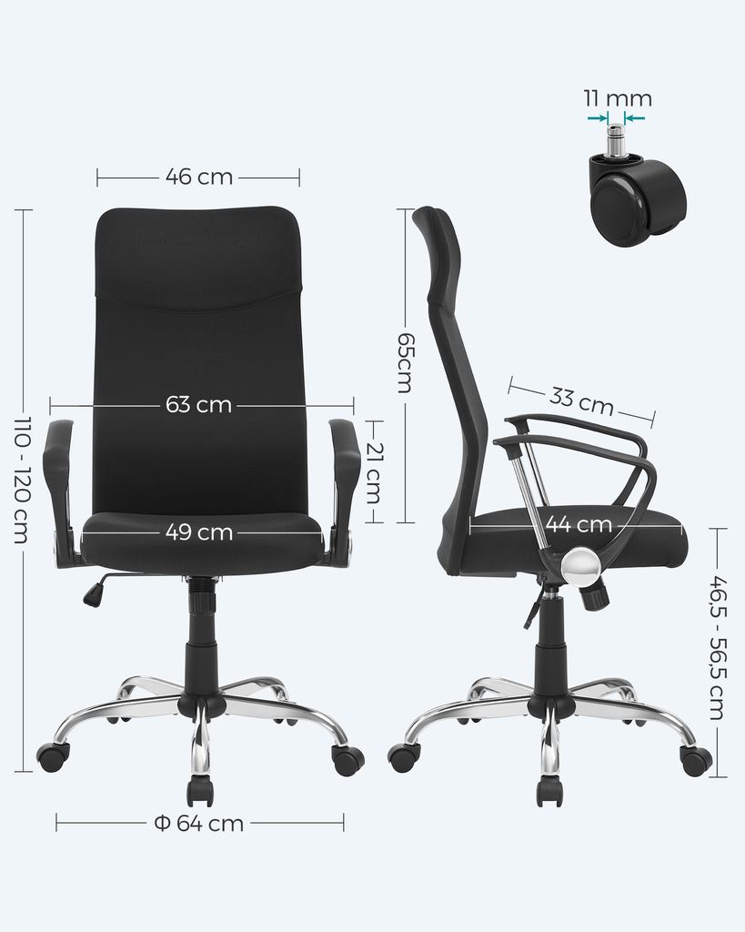 Kancelářská židle SONGMICS, ergonomická kancelářská židle, Obrázek produktu 3